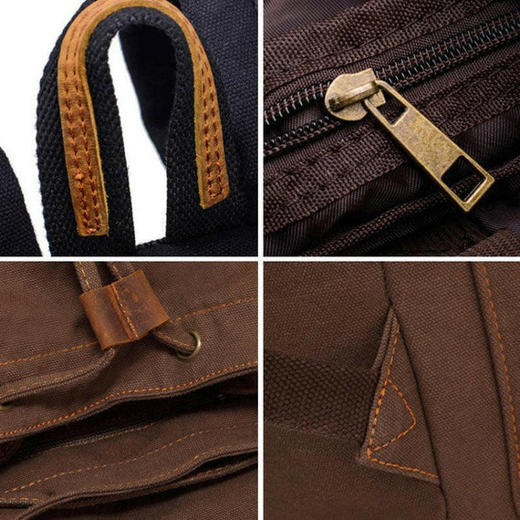 Scione Vintage Travel Backpacks Men Fashion Canvas School Laptop Drawstring Bagpack Large Capacity Retro Teenager Shoulder Bags.