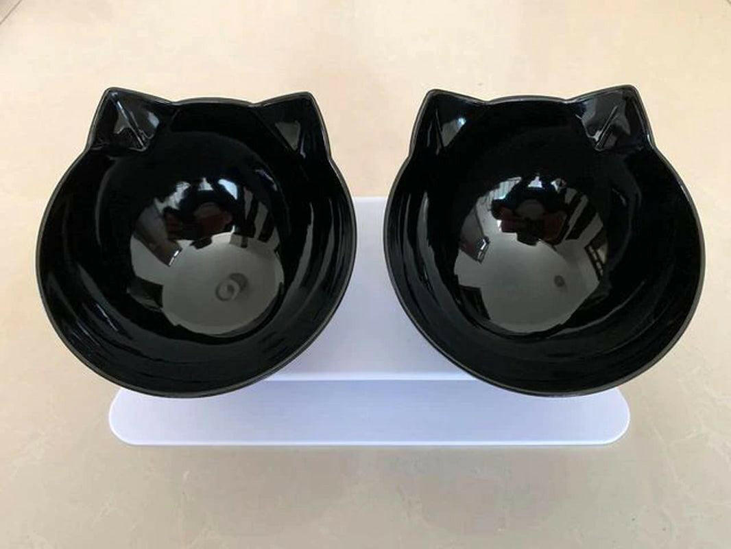 Non-Slip Double Cat Bowl Dog Bowl with Stand Pet Feeding Cat Water Bowl for Cats Food Pet Bowls for Dogs Feeder Product Supplies.