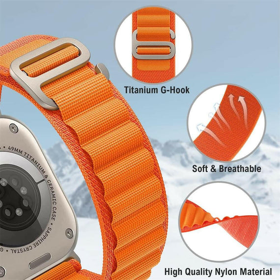 Alpine loop band for Apple watch strap 49mm 44mm 40mm 45mm 41mm 42mm 38mm 40 44 45 mm bracelet iWatch Ultra series 7 6 5 3 se 8.
