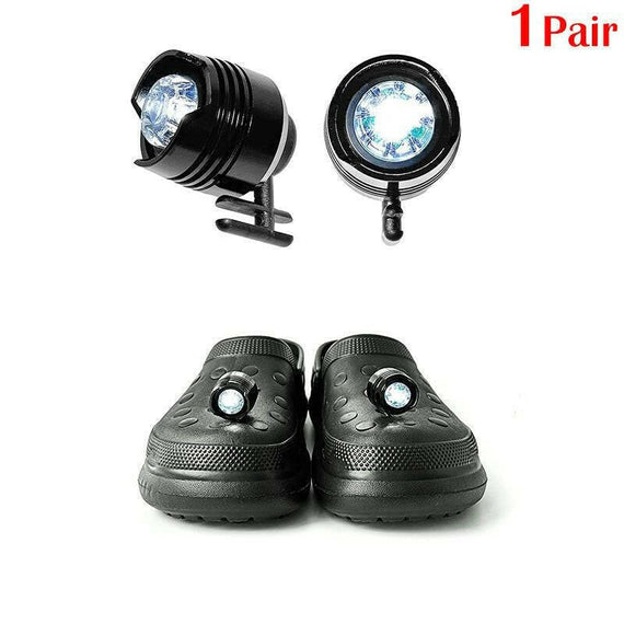 LED Headlights For Holes Shoes IPX5 Waterproof Shoes Light 3 Modes 72 Hours Glowing Small Lights For Dog Walking Camping Outdoor.