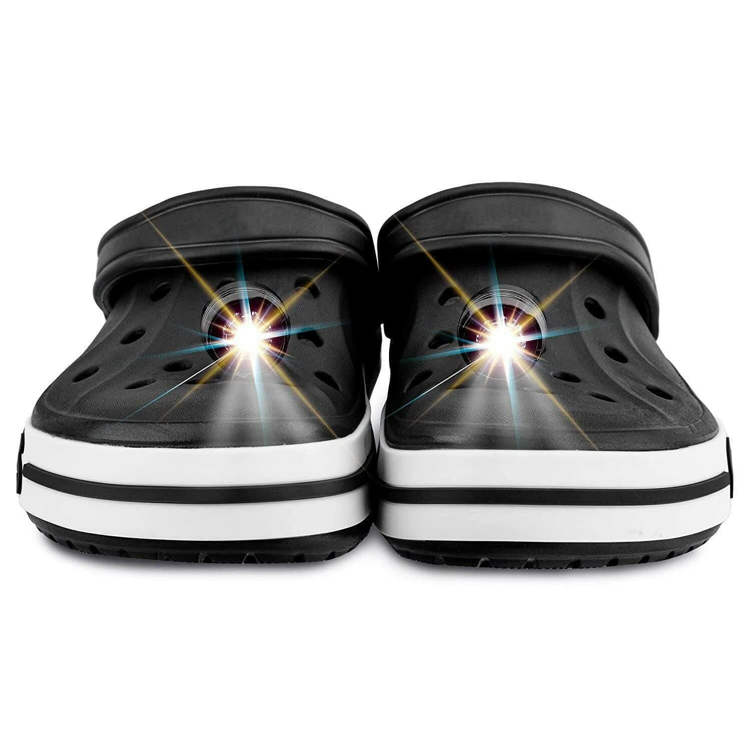 LED Headlights For Holes Shoes IPX5 Waterproof Shoes Light 3 Modes 72 Hours Glowing Small Lights For Dog Walking Camping Outdoor.