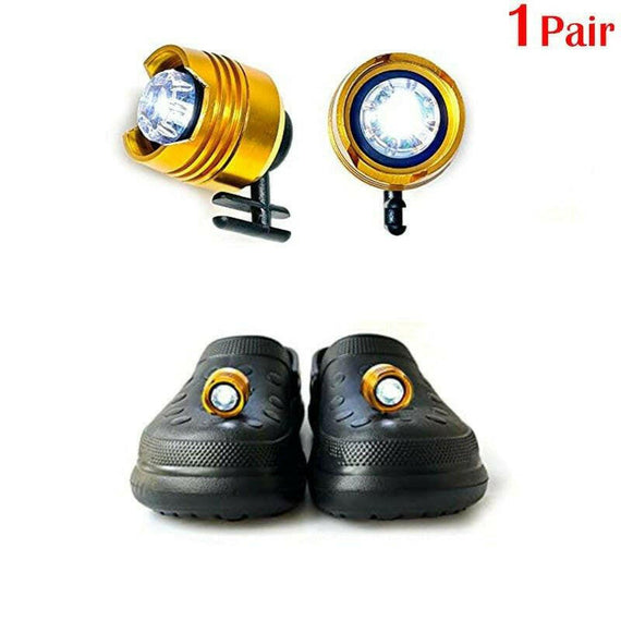 LED Headlights For Holes Shoes IPX5 Waterproof Shoes Light 3 Modes 72 Hours Glowing Small Lights For Dog Walking Camping Outdoor.