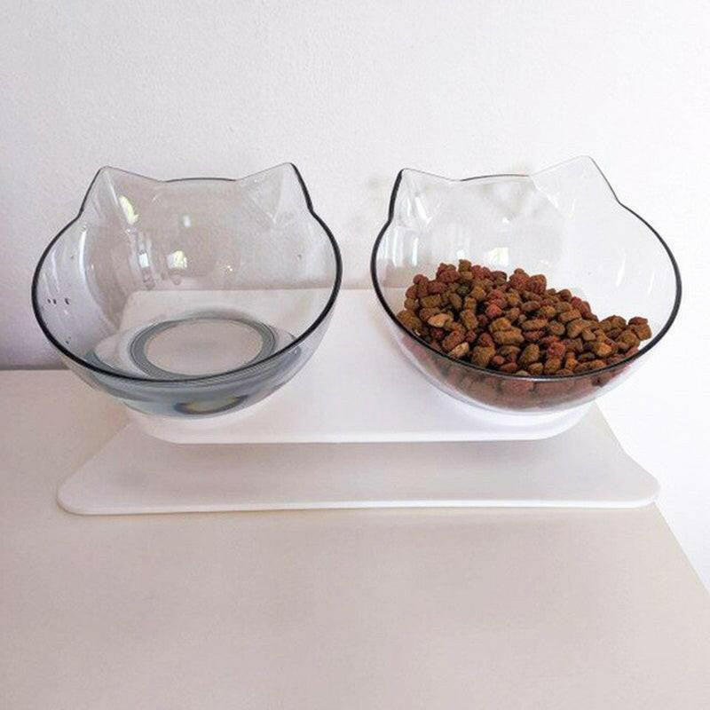 Non-Slip Double Cat Bowl Dog Bowl with Stand Pet Feeding Cat Water Bowl for Cats Food Pet Bowls for Dogs Feeder Product Supplies.