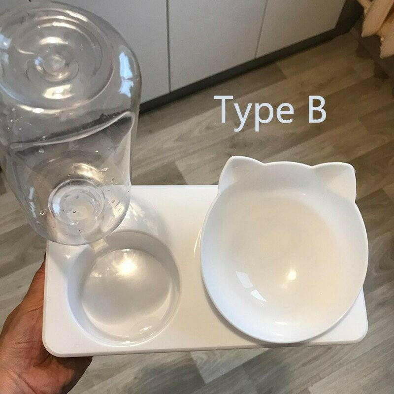 Non-Slip Double Cat Bowl Dog Bowl with Stand Pet Feeding Cat Water Bowl for Cats Food Pet Bowls for Dogs Feeder Product Supplies.