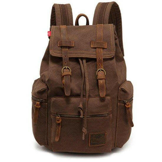 Scione Vintage Travel Backpacks Men Fashion Canvas School Laptop Drawstring Bagpack Large Capacity Retro Teenager Shoulder Bags.