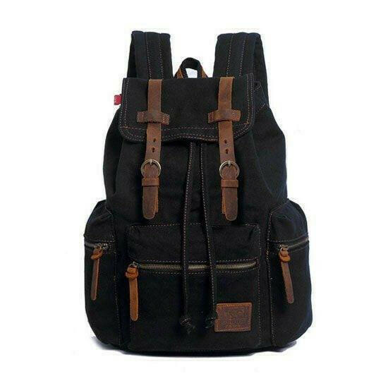 Scione Vintage Travel Backpacks Men Fashion Canvas School Laptop Drawstring Bagpack Large Capacity Retro Teenager Shoulder Bags.